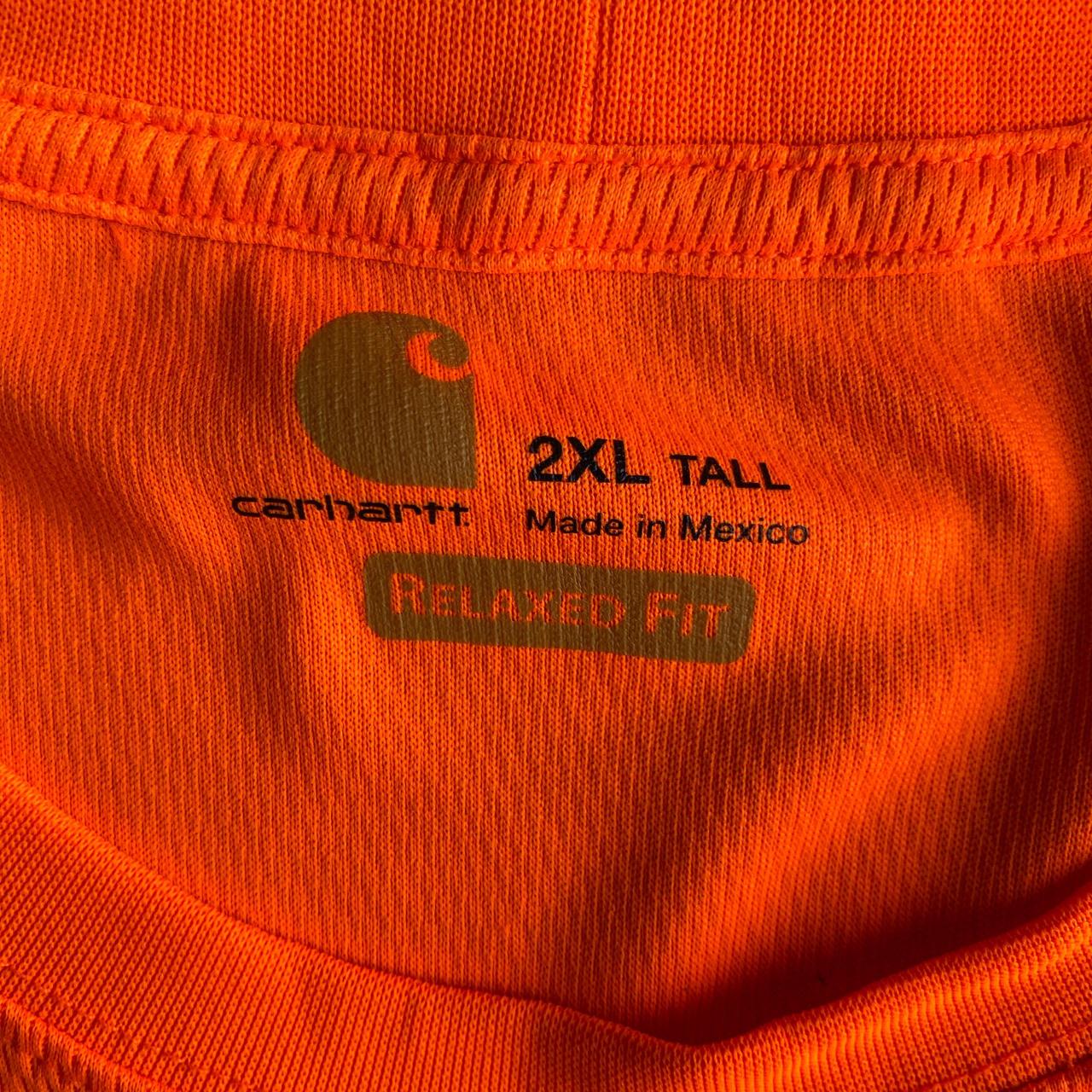 Bright Orange Carhartt Long-Sleeve T-Shirt - 2XL (tall)