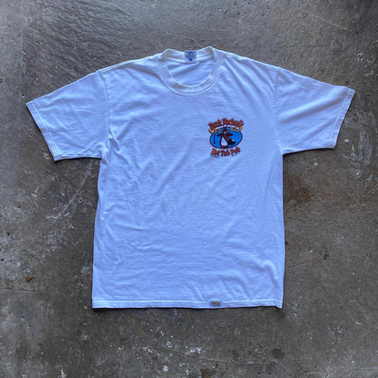 White Graphic ‘Buck Necked’s’ Vintage T-Shirt
