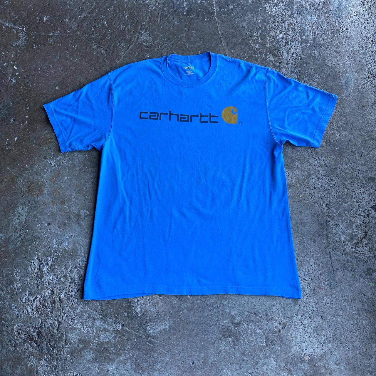 Blue Carhartt Print T-Shirt - XL