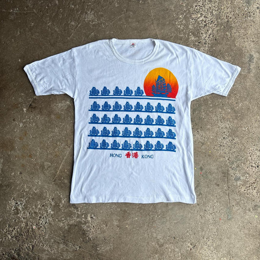 White Hong Kong Graphic T-Shirt - L