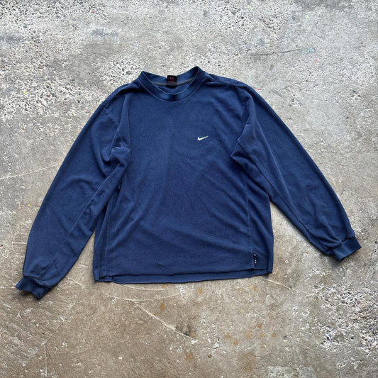 90s Navy Nike Fleece Sweatshirt - M
