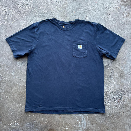 Navy Carhartt pocket tee