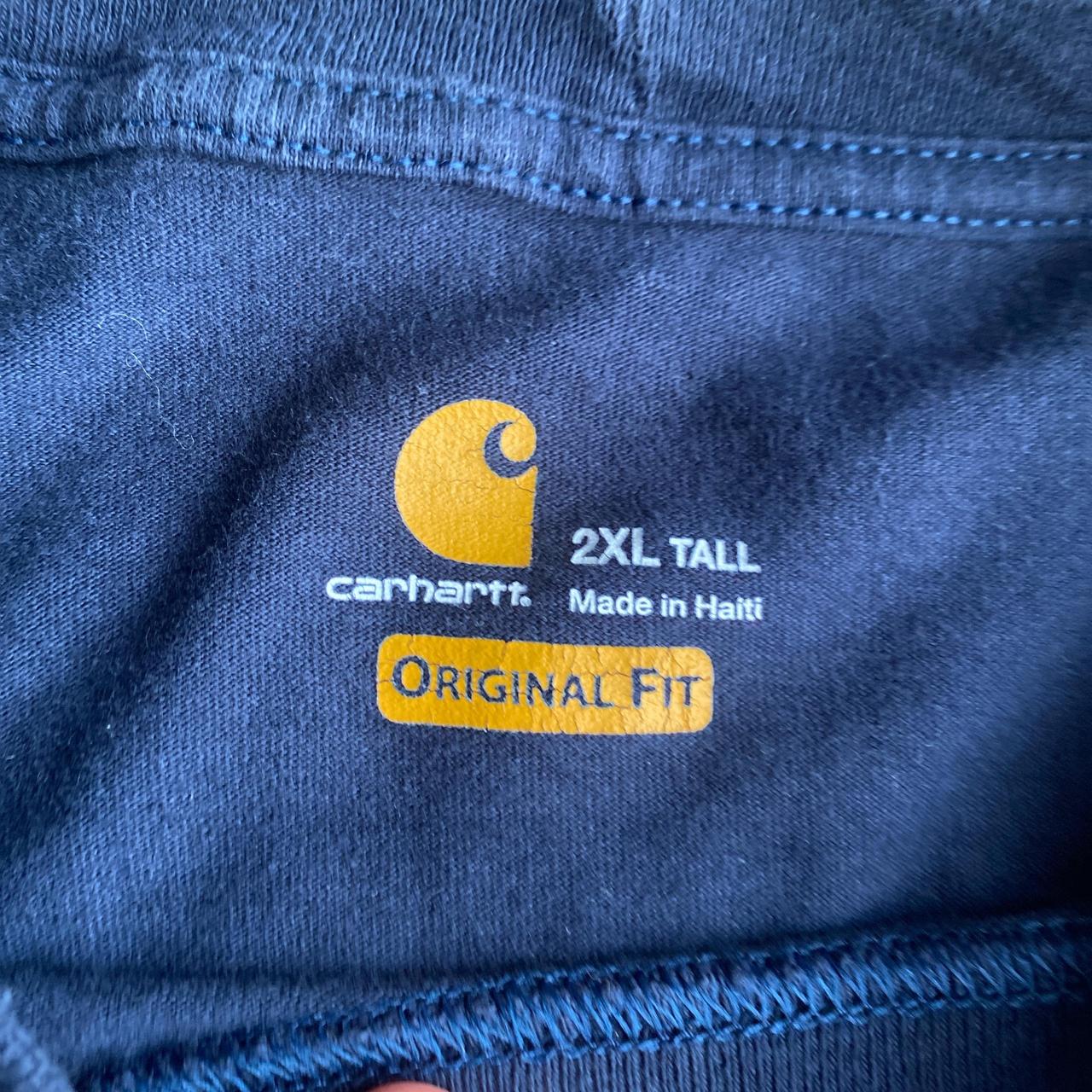 Navy Long Sleeve Carhartt T-Shirt - 2XL