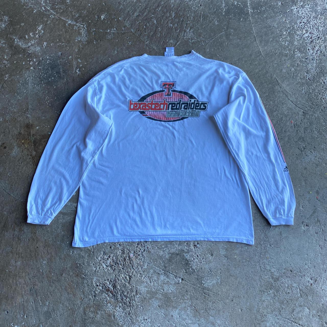 White Adidas Long-Sleeve Graphic Basketball T-Shirt - XL