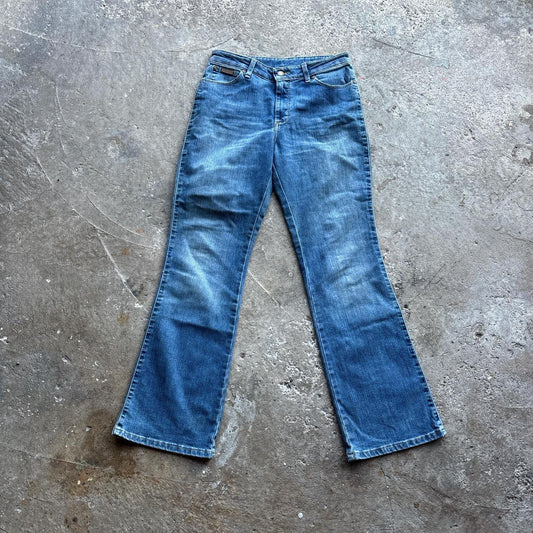Blue Denim Flared Wrangler Jeans