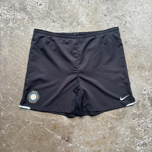 2008 Black Inter Milán Nike footballs shorts - XXL