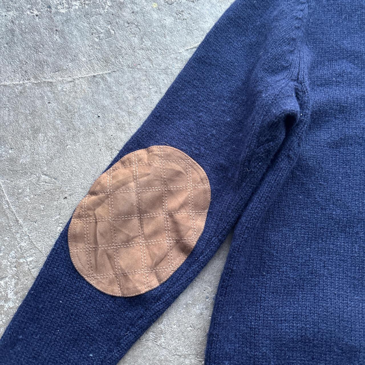 Navy v-neck wool cardigan - L (Tall)