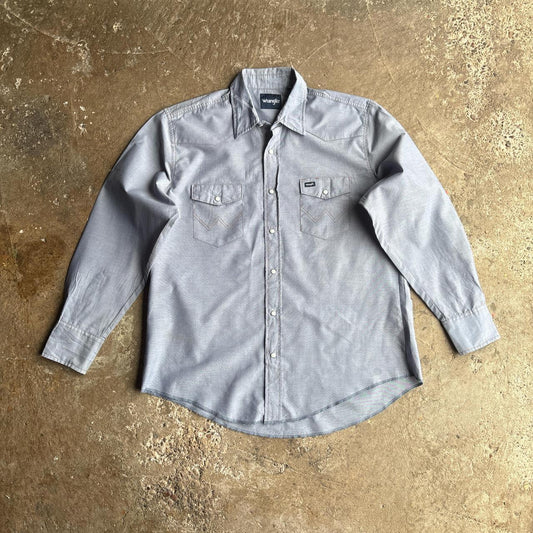 Blue Wrangler Double Pocket Long-Sleeve Shirt - 2XL