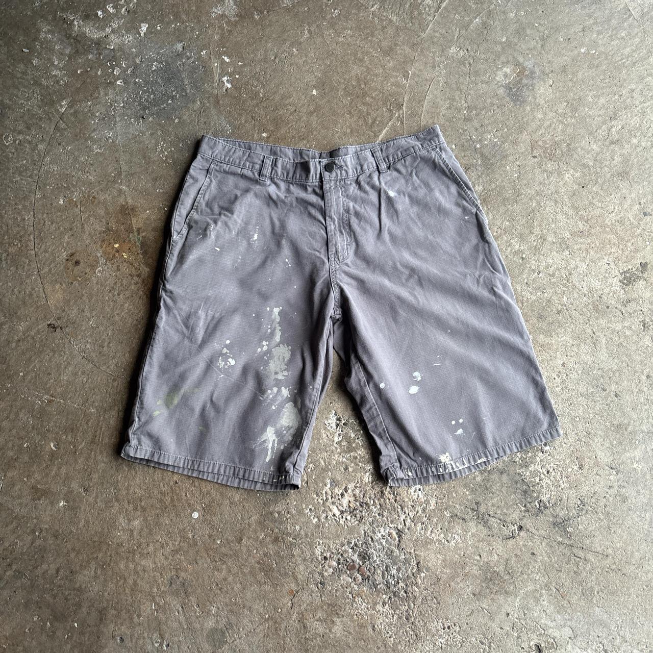 Grey Paint Splattered Dickies Shorts
