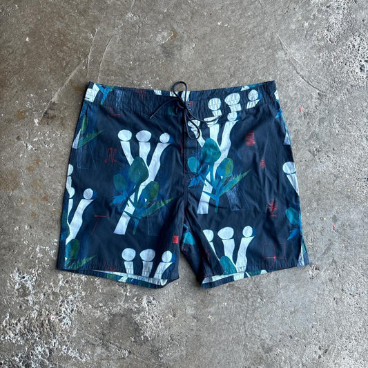 Navy Carhartt WIP Patterned Swim Shorts