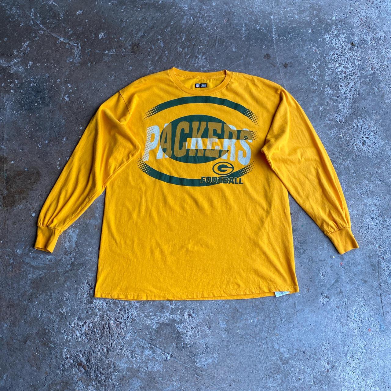 Yellow Green Bay Packers Graphic NFL Long-Sleeve T-Shirt - XL