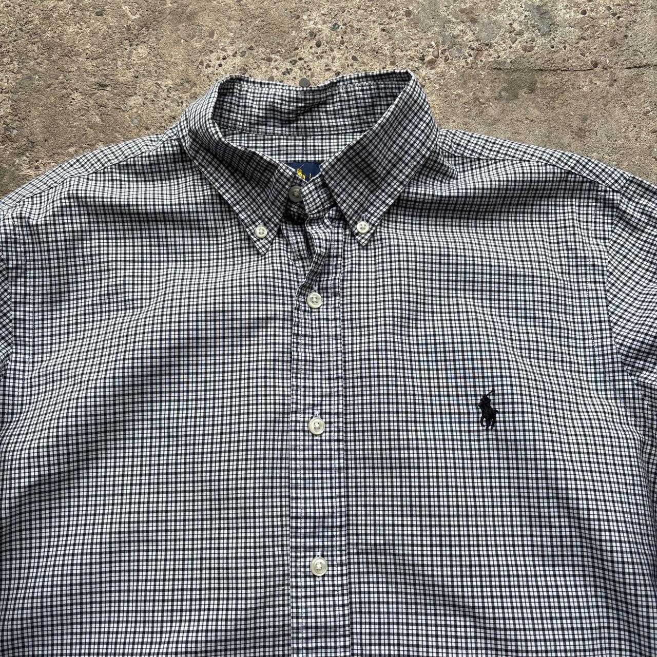 Black and white Polo Ralph Lauren chequered shirt - M