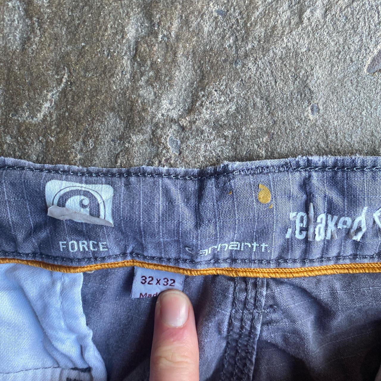 Grey Textured Carhartt Cargo Pants - W32