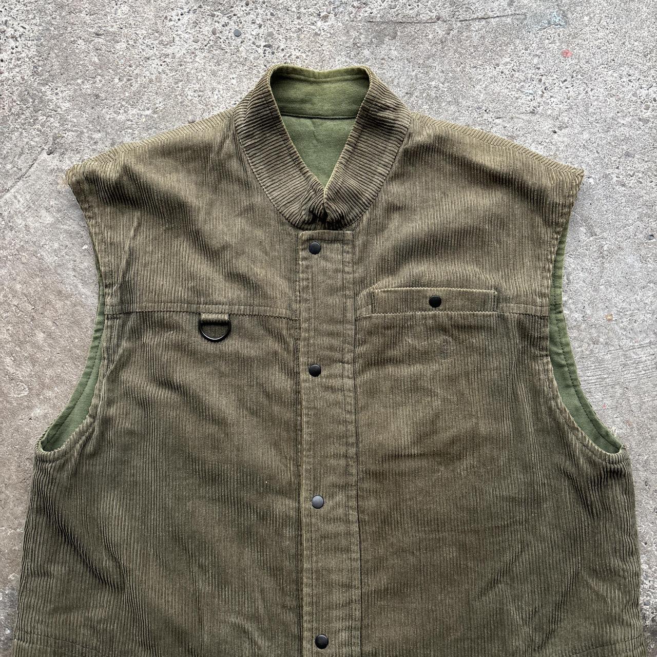 Green suede and corduroy hunting vest