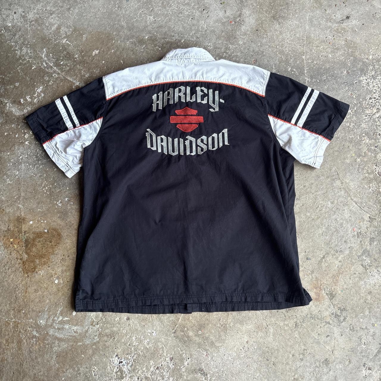 Black & White Harley Davidson Short Sleeve Shirt