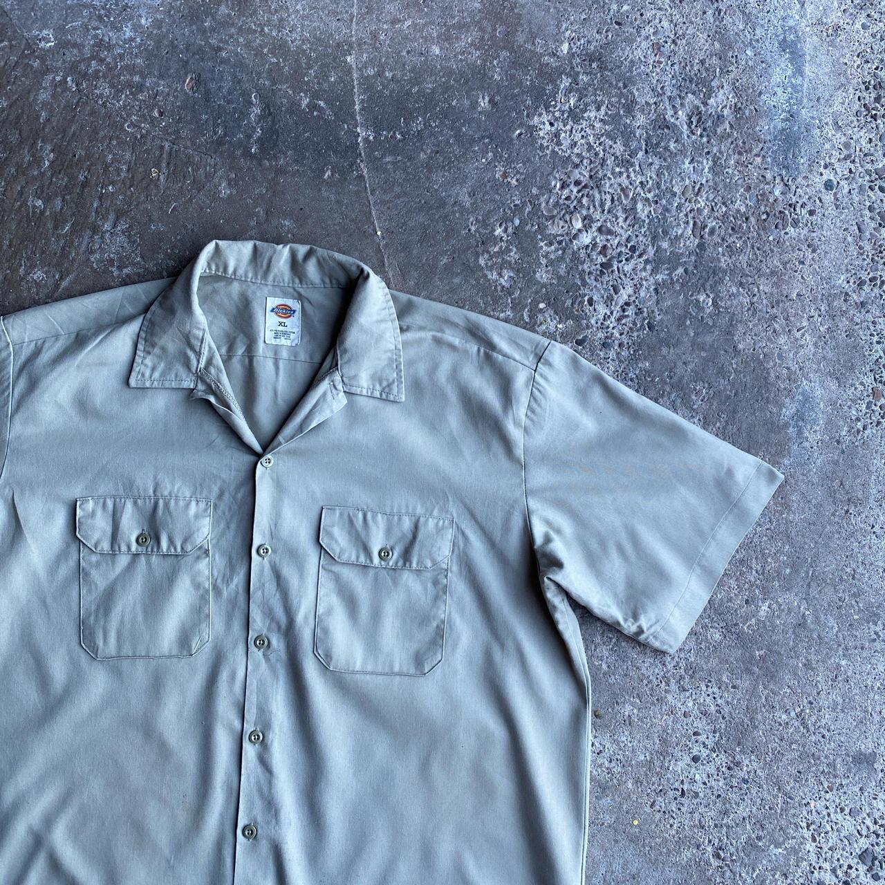 Cream Dickies Workwear Short Sleeve Shirt