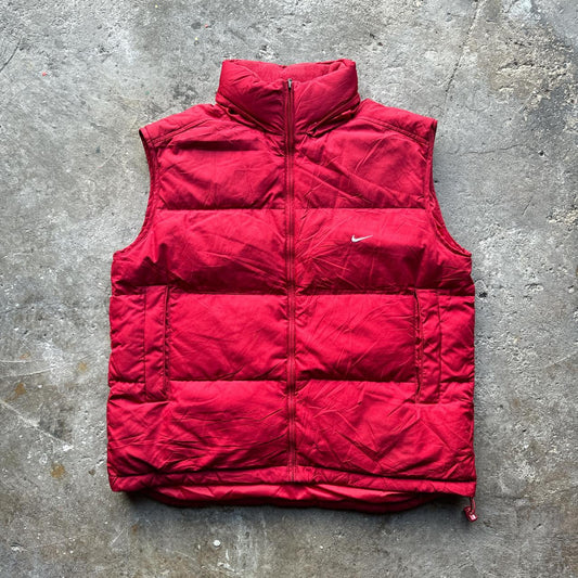 Red Nike puffer gilet