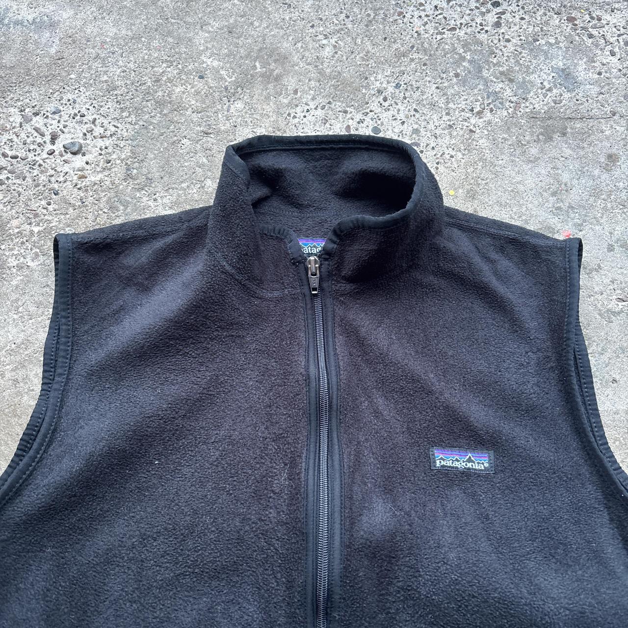 Vintage Black Patagonia Fleece Gilet - XL