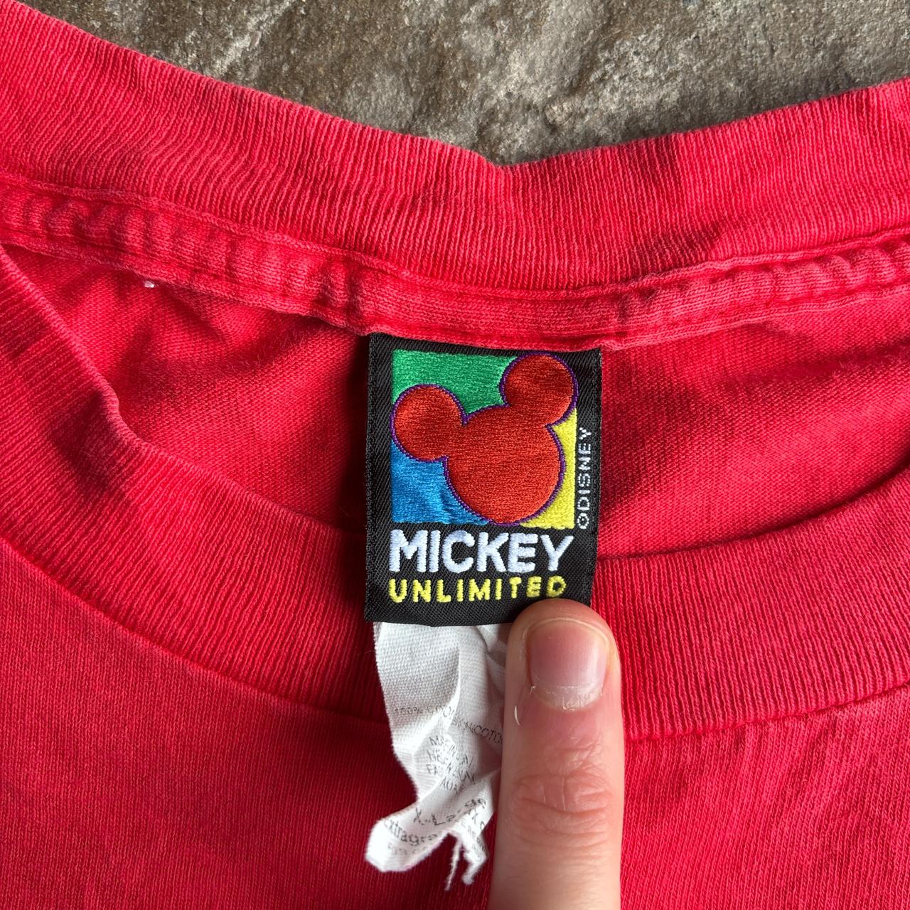 Red Mickey Mouse Vintage Graphic T-Shirt
