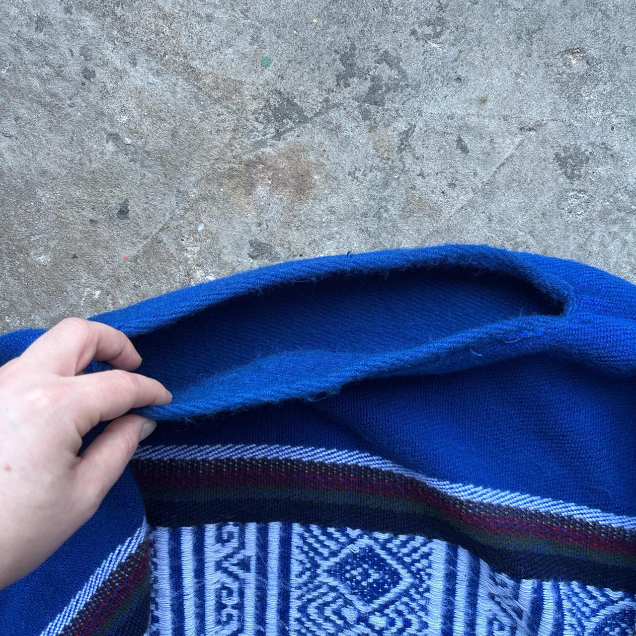 Made in Peru blue poncho