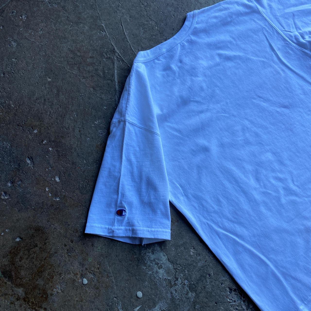 White Champion Cotton T-Shirt - S