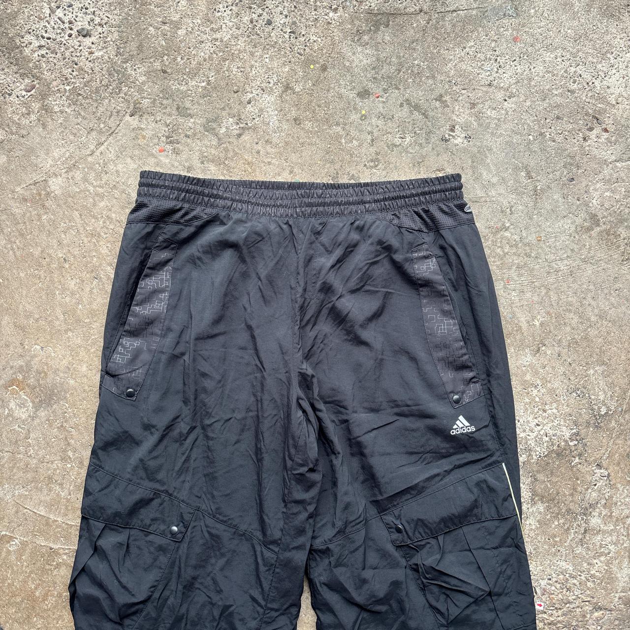 00s Black Adidas track pants