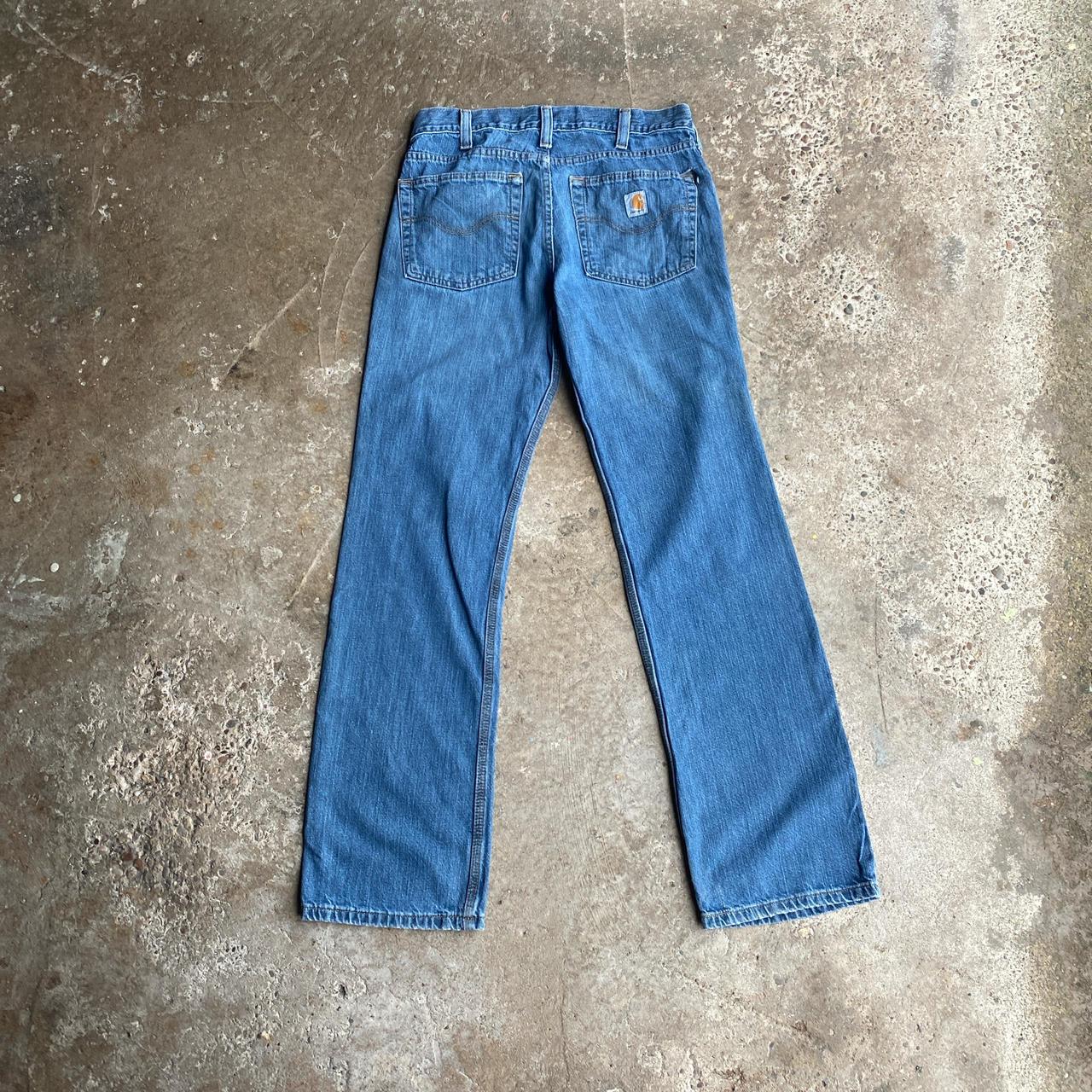 Blue Relaxed Straight Carhartt Denim Jeans- W32" (women’s)