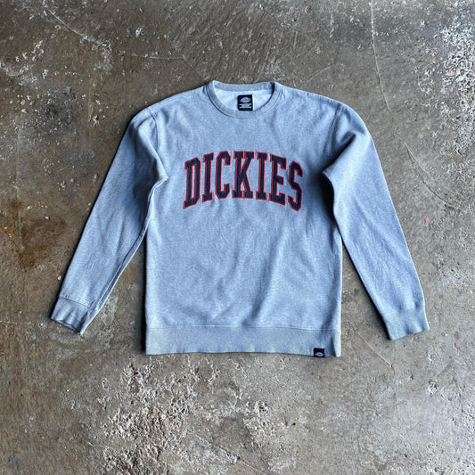 Grey Dickies Text Crewneck Sweatshirt - M
