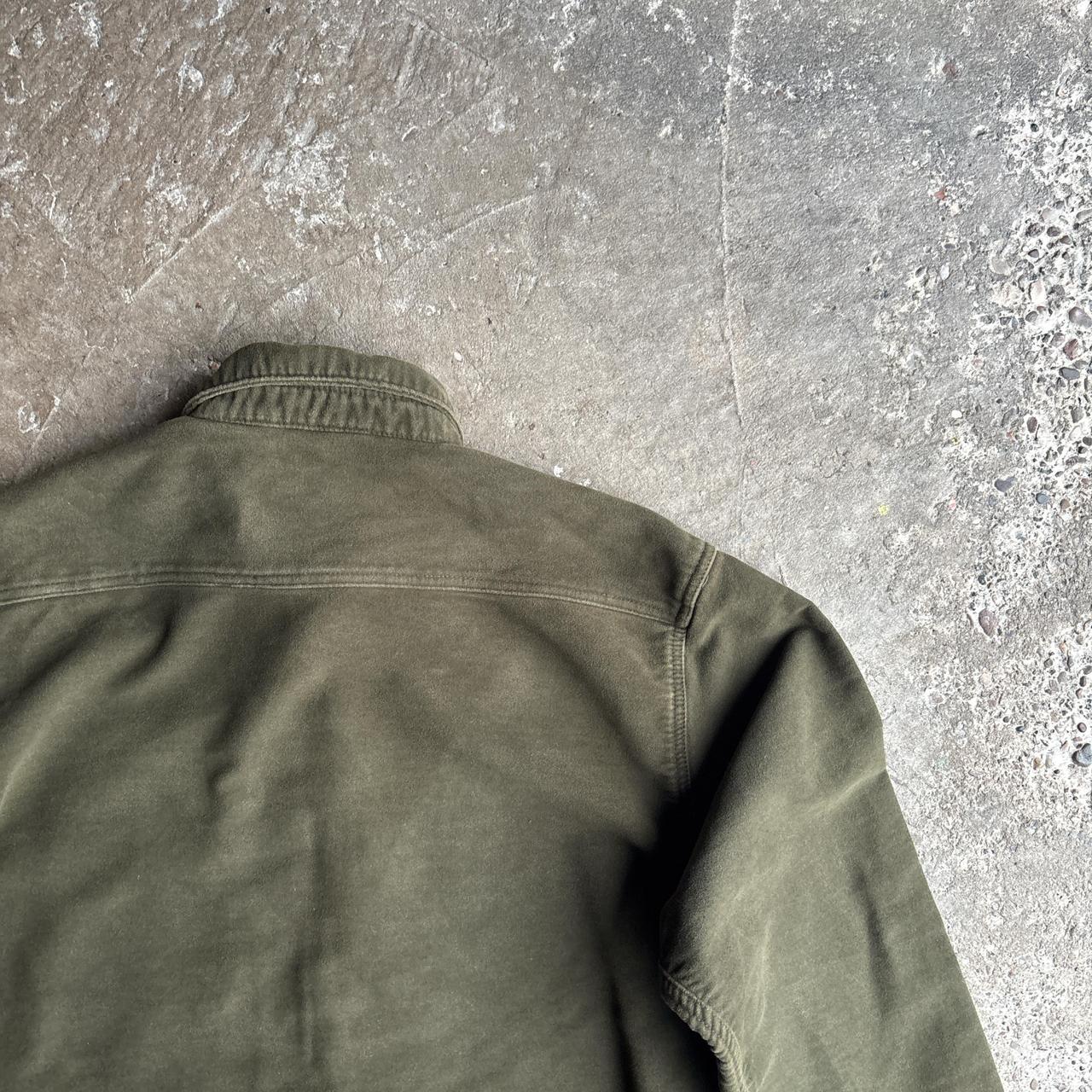 Khaki Green Heavyweight Cotton Shirt - XL