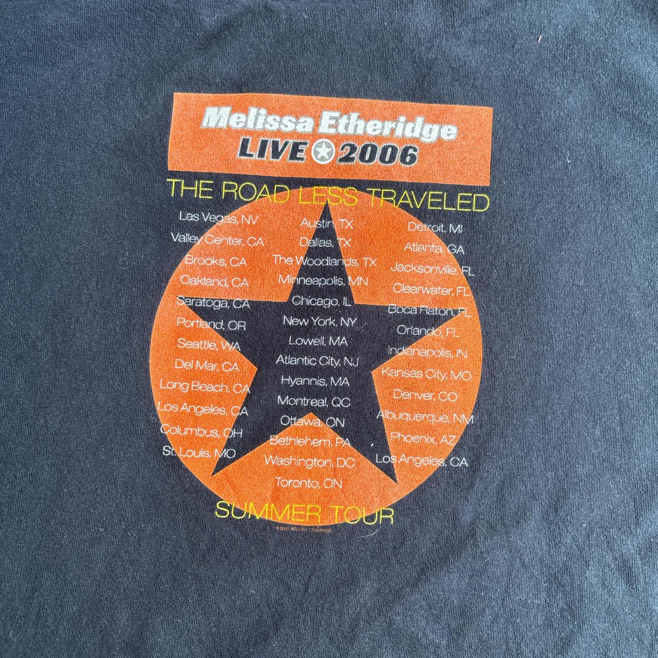 Black Melissa Etheridge 2006 Band T-Shirt
