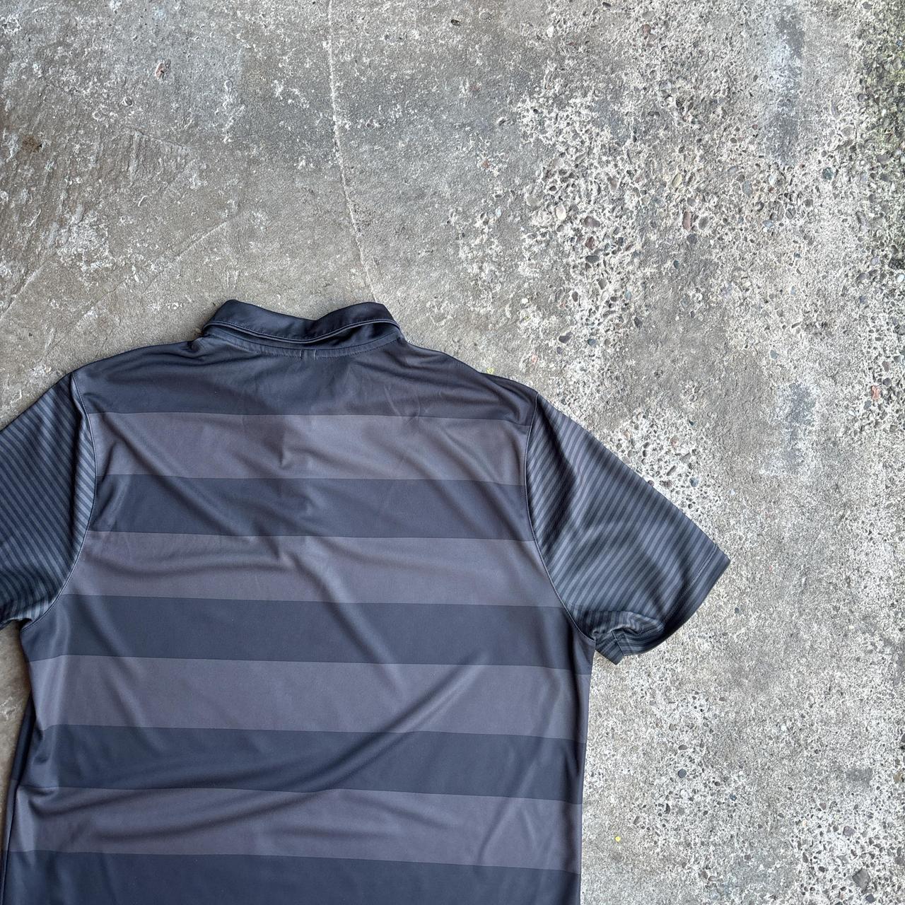 Black/Grey Nike Golf Striped Polo Shirt