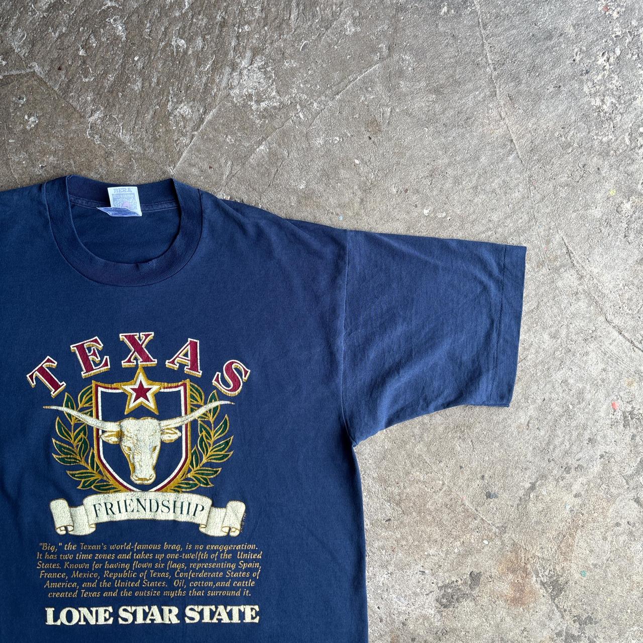 Navy Single Stitch Graphic Texas T-Shirt