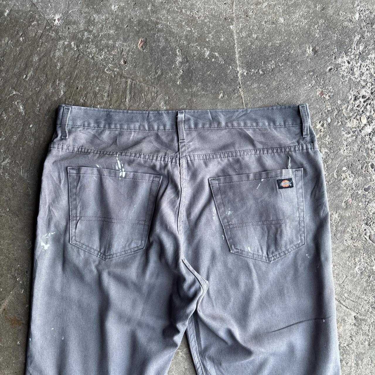 Grey Dickies Paint Splattered Workwear Pants - W36