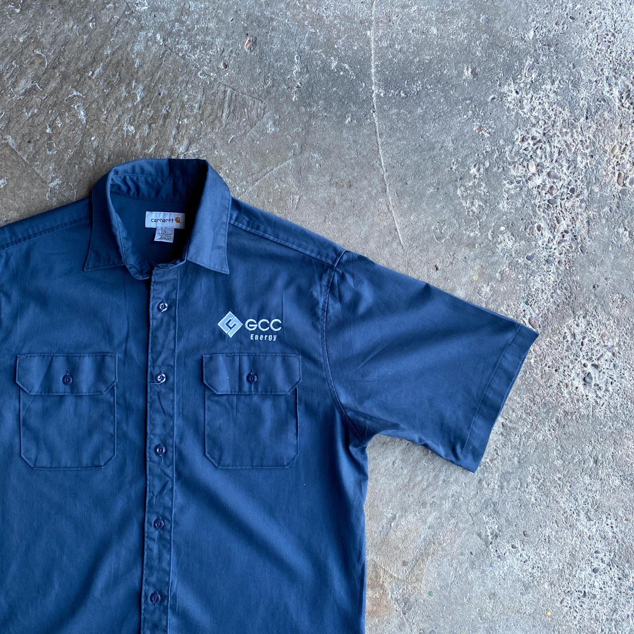 Navy Carhartt Workwear Short Sleeve Shirt - L