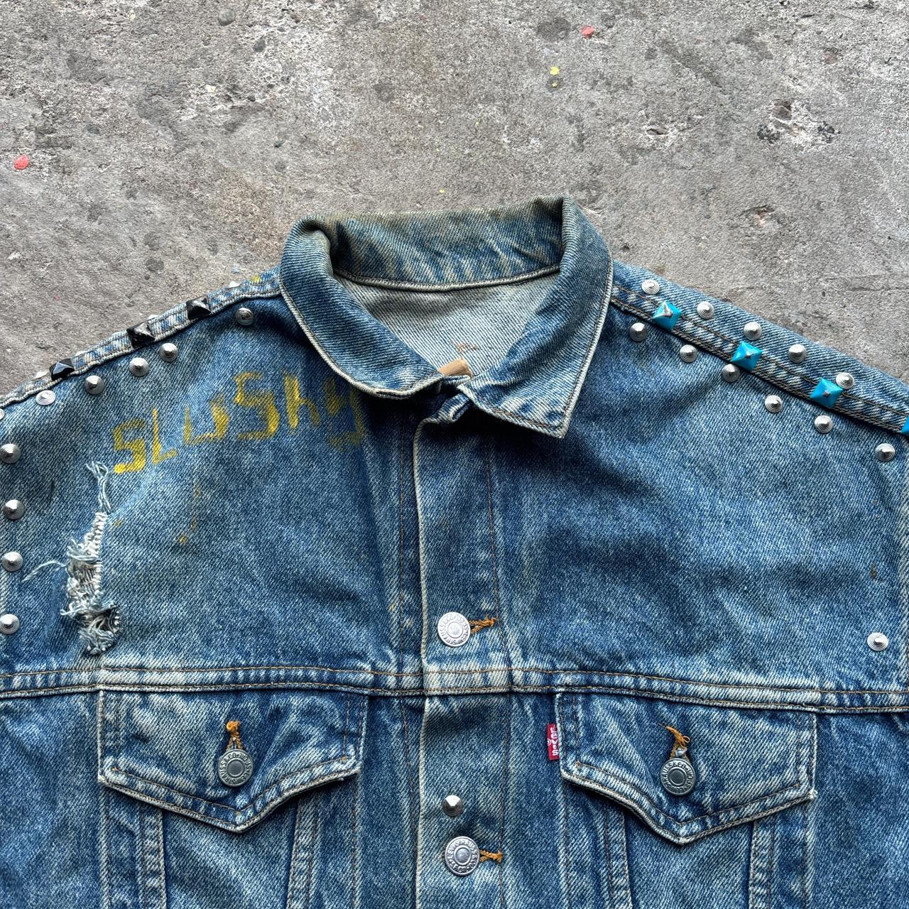 Crazy Punk Cat Levi’s trucker vest