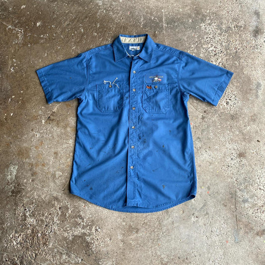 Blue Carhartt Short Double Pocket Sleeve Shirt - M