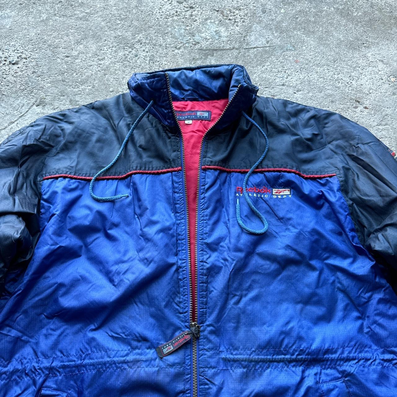 Navy and blue vintage Reebok winter jacket