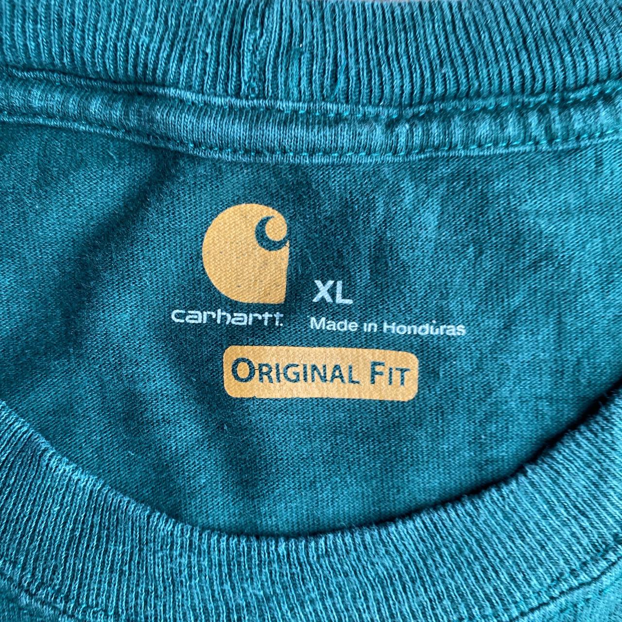 Green Long-Sleeve Carhartt Single Pocket T-Shirt - XL