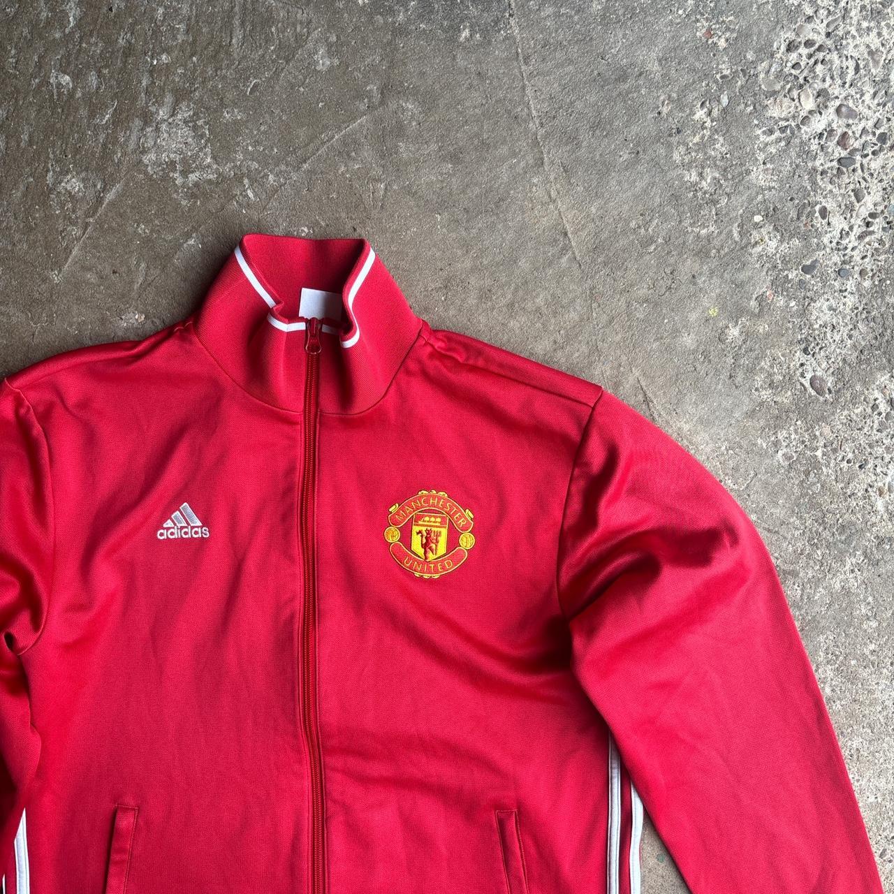 Red Manchester United Adidas Tracksuit Jacket - M