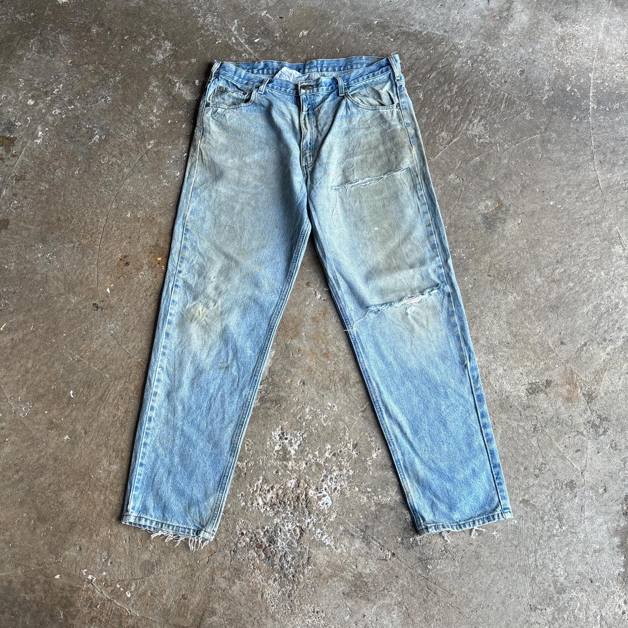 Blue Denim Heavily Distressed Dickies Carhartt