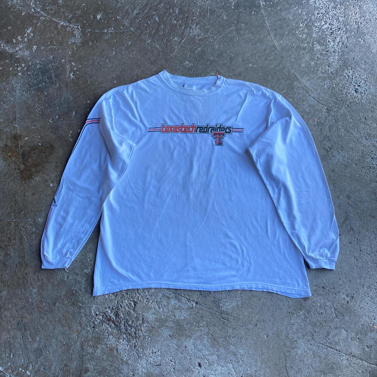 White Adidas Long-Sleeve Graphic Basketball T-Shirt - XL