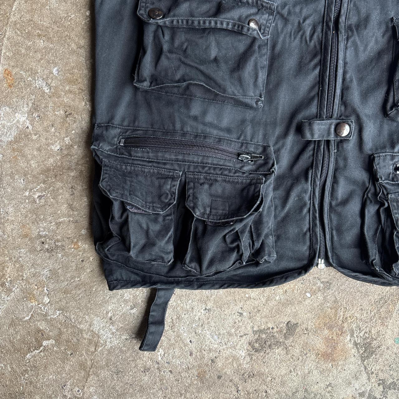 Black Utility Vest w/ Technical 3D Pockets - L