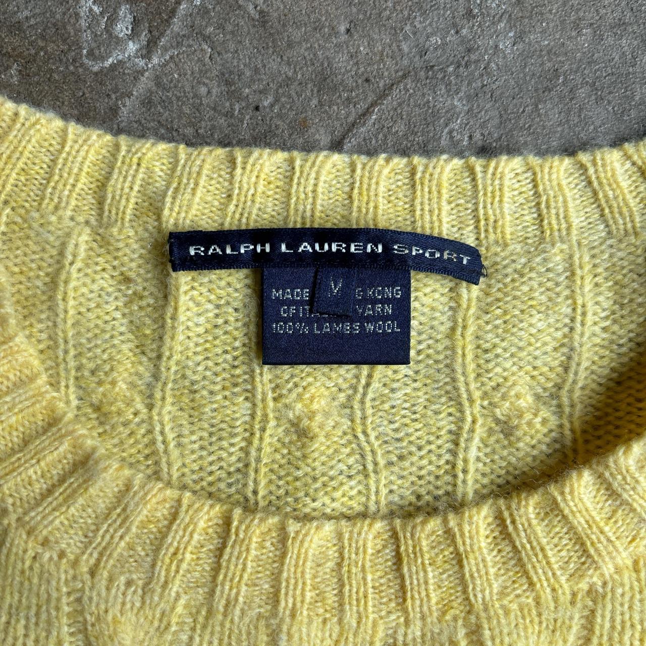 Yellow Ralph Lauren Sport Cable Knit Jumper - M (women’s)