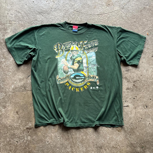90s Green Brett Favre Green Bay Packers graphic tee - XXXL