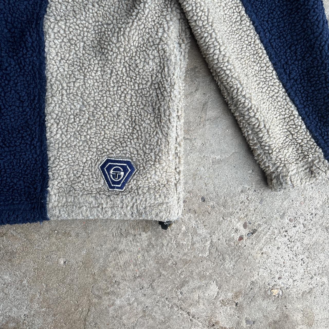 Navy & Cream Sergio Tacchini Sherpa Fleece - L