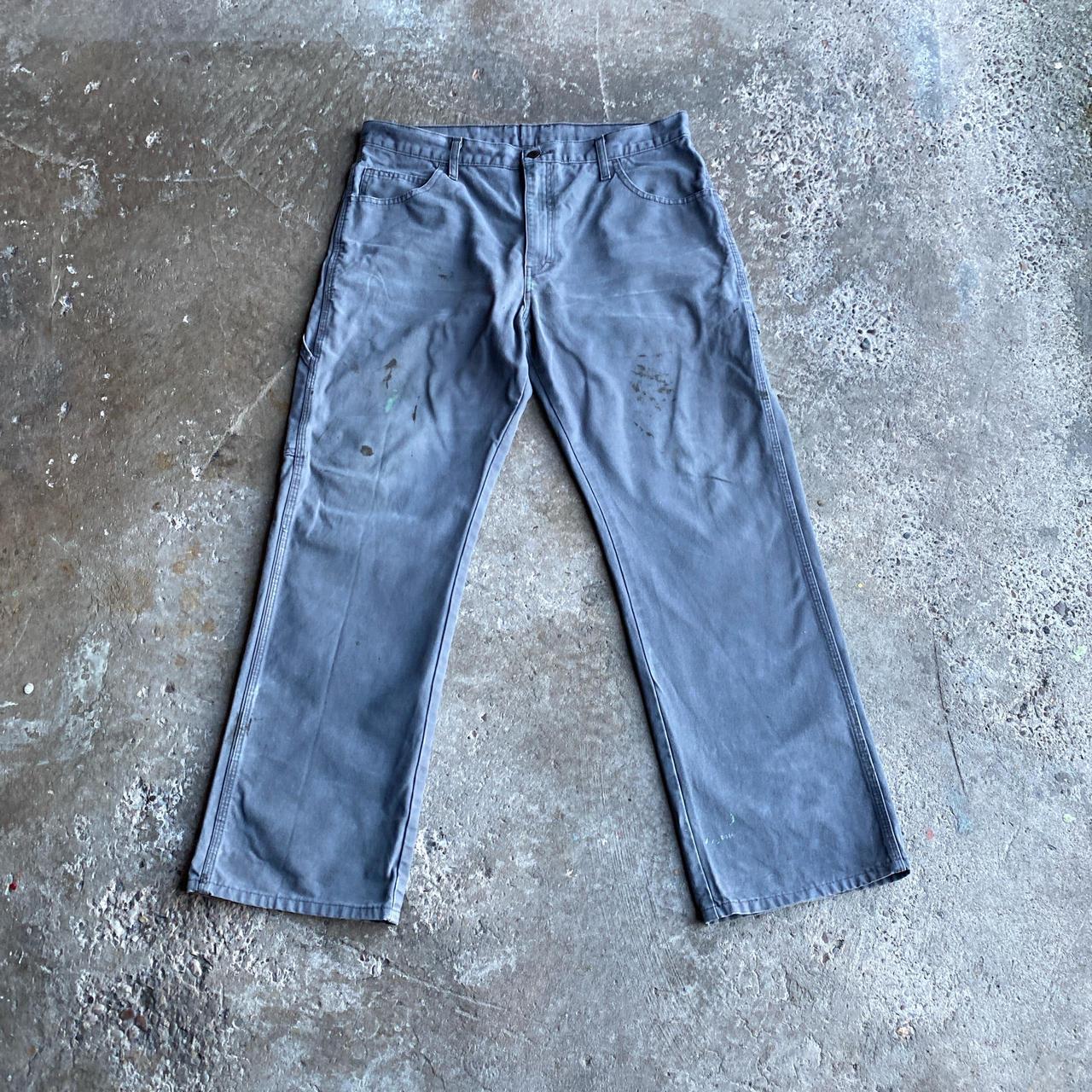 Grey Dickies Distressed Carpenter Trousers - W36