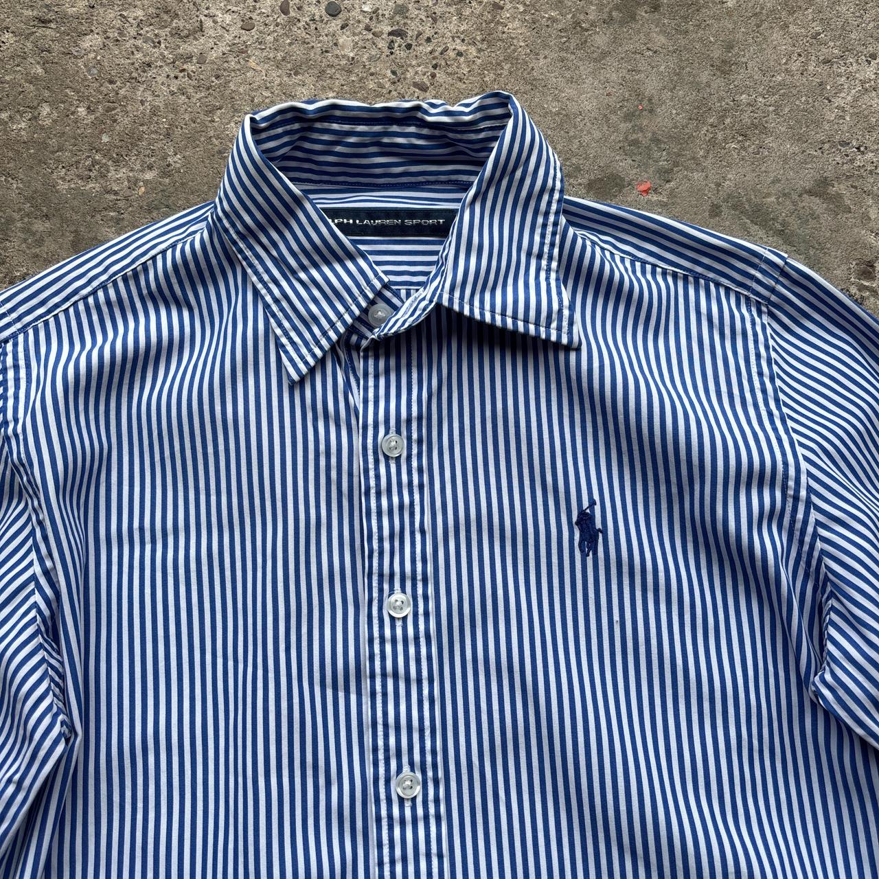 Blue and white striped Ralph Lauren Sport Shirt - size 8