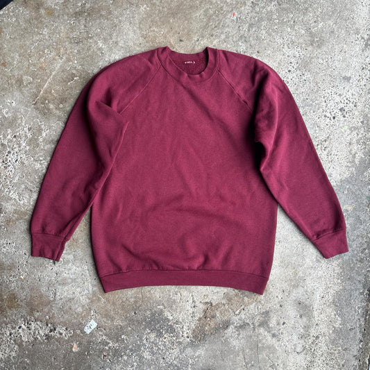 Classic Burgundy Crewneck Sweatshirt - L