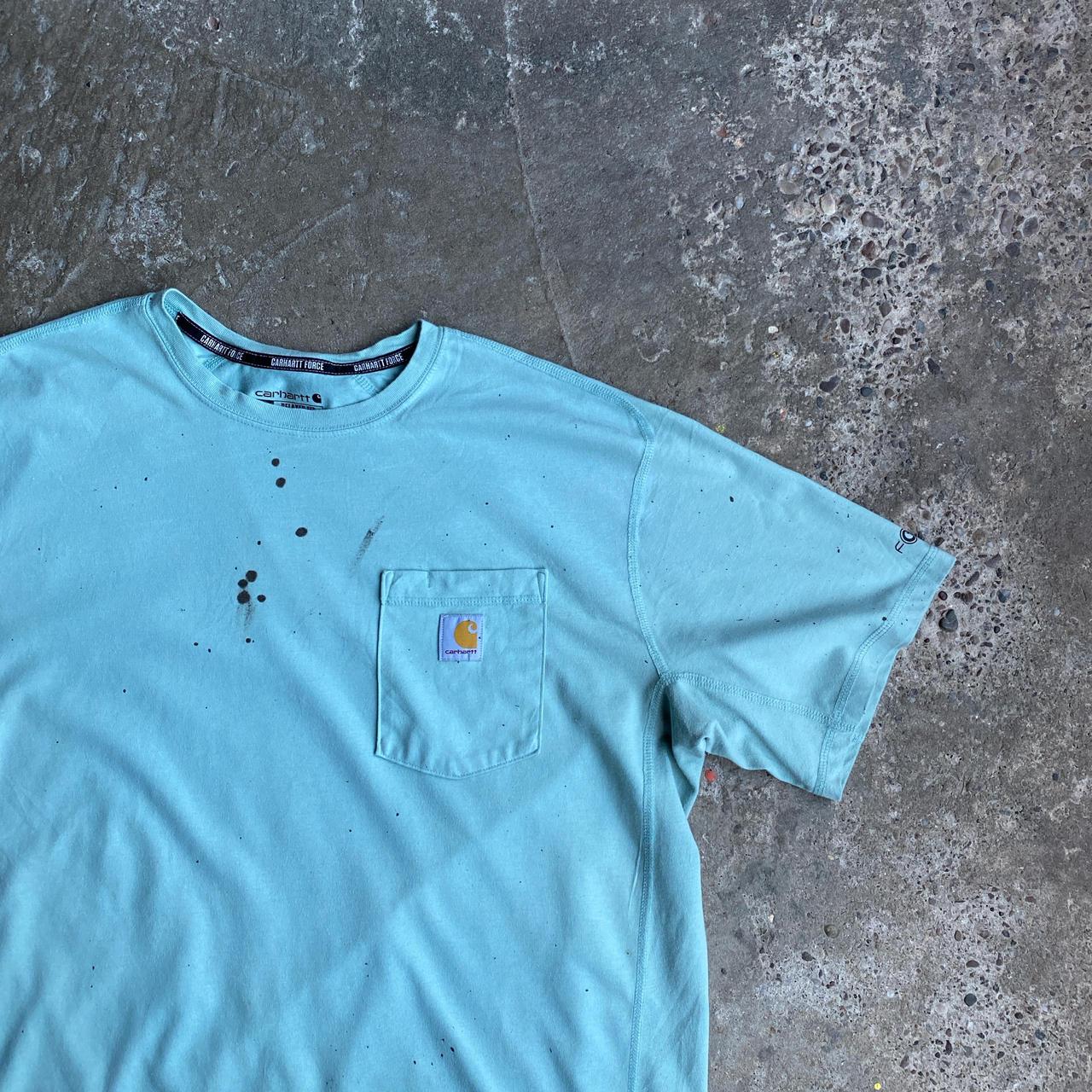 Light Blue Carhartt Pocket T-Shirt - XL