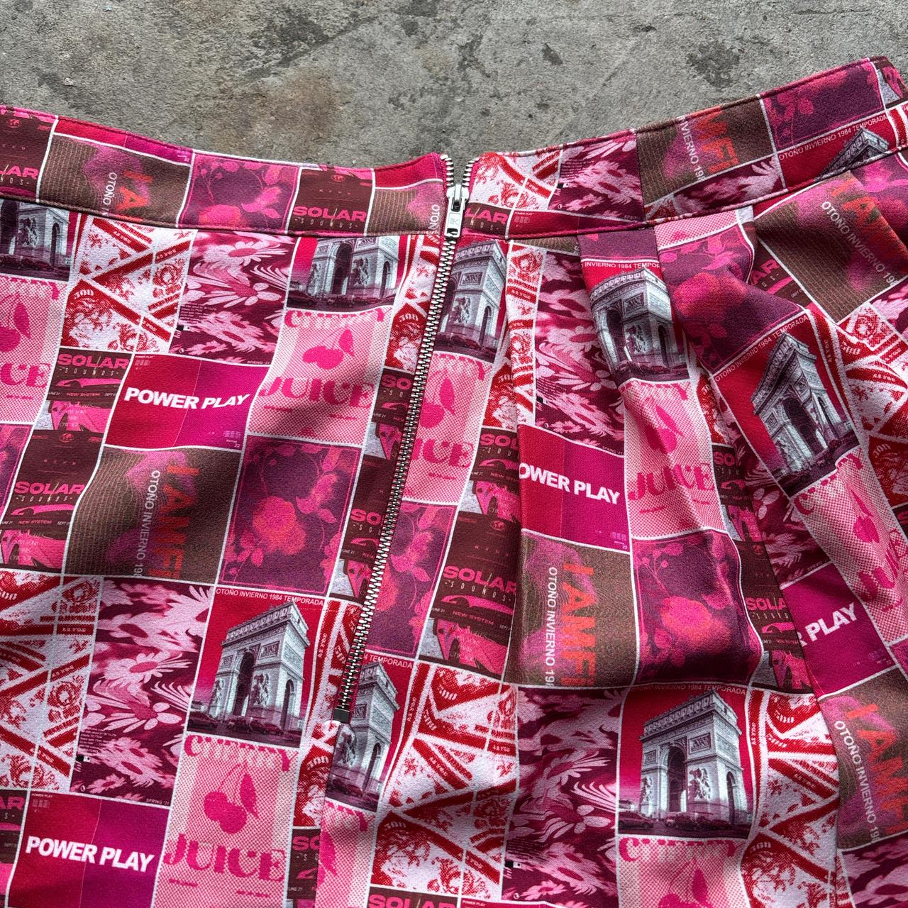 Y2K pink Paris skirt